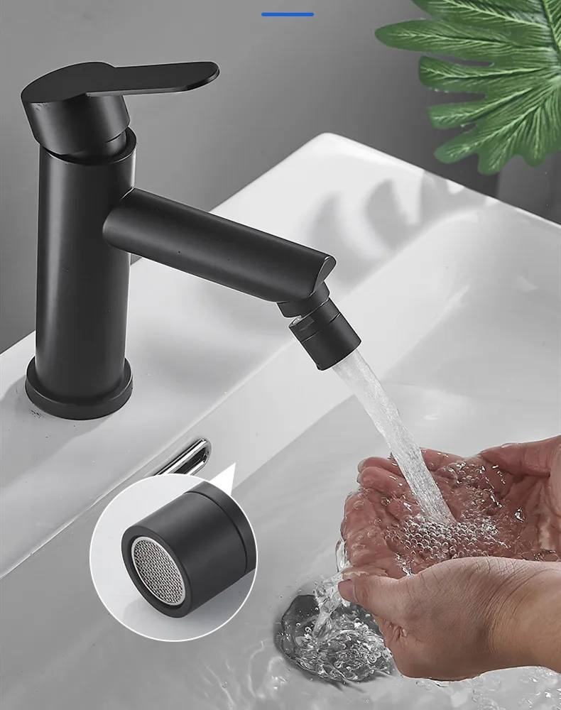360 Rotatable Brass Faucet Aerator, Anti Splash Tap Spout Adapter, Kitchen Bathroom Faucet Accessories
