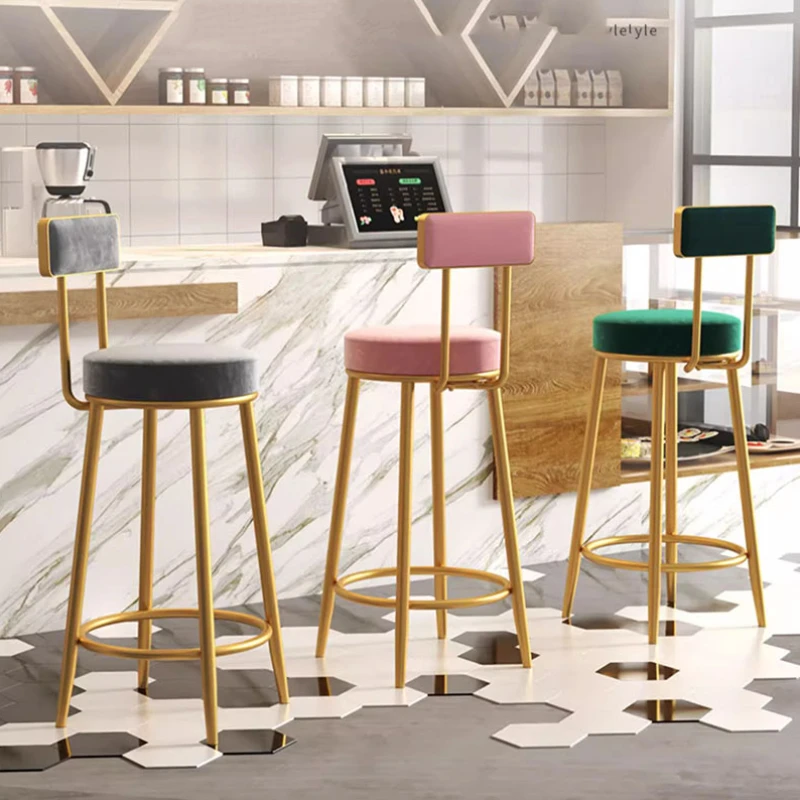 

Modern Nordic Bar Chairs Bedroom Nordic Green Room Women Bar Chair Minimalistic Metal Taburetes Altos De Cocina Furniture