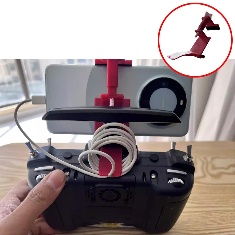 1PCS 3D Printed Adjustable Detachable Phone Holder Bracket Training Stable Stand Clamp for Jumper T20 Remote Controller