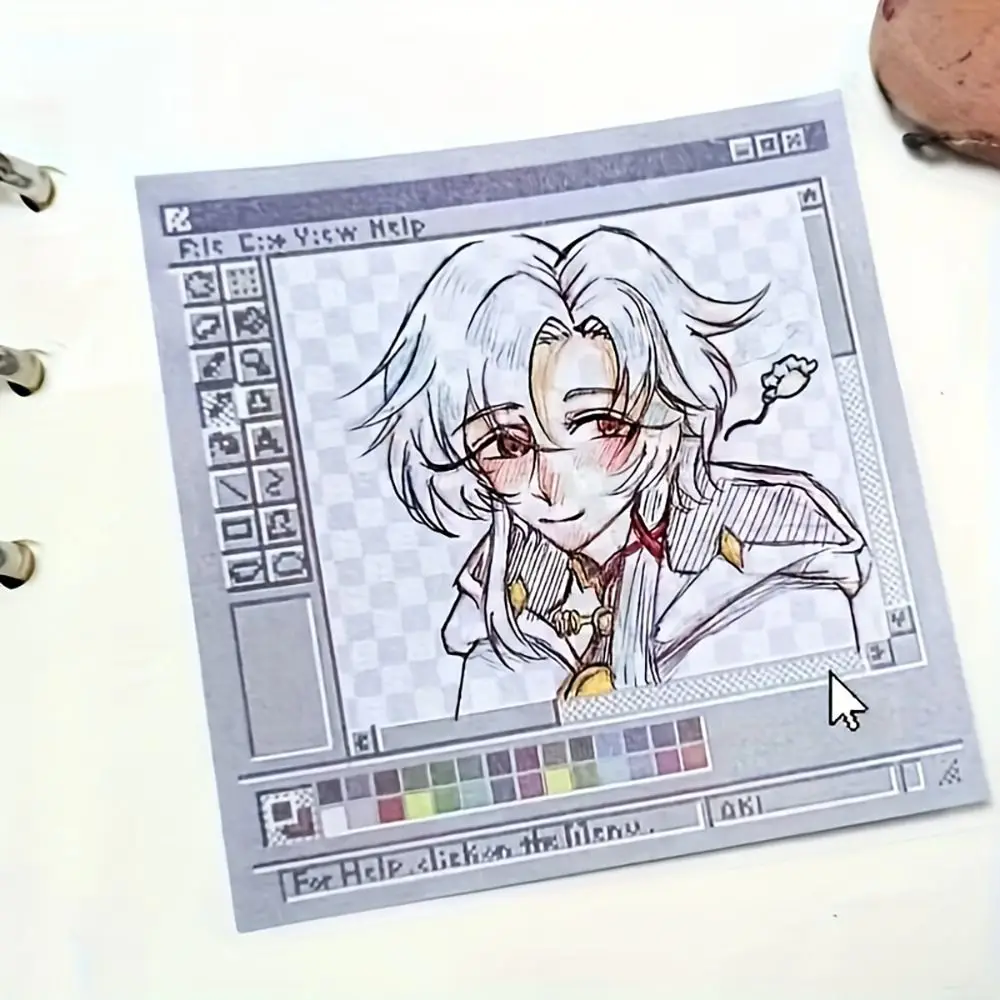 250 Blatt kreative Retro-Haftnotizen, quadratisch, einzigartiger Haftnotizblock, Computer-Zeichenbrett, Notizblock für Studenten