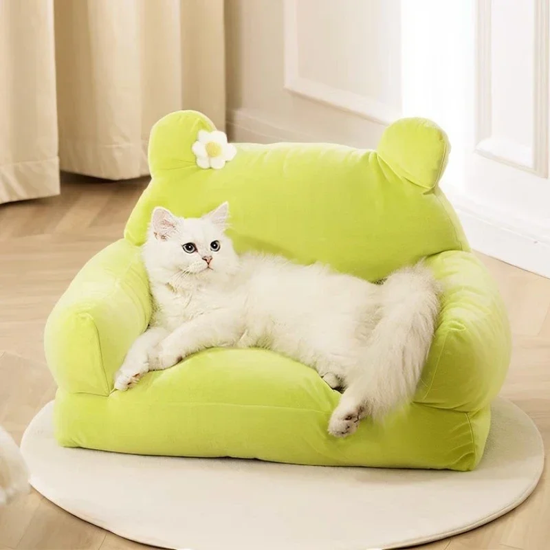 

Large Cats Bed Sofa Pet Bed Super Comfy Dog Design Bed with Abrasion-Resistant Machine Washable and Non-slip Bottom Dog Cat Bed