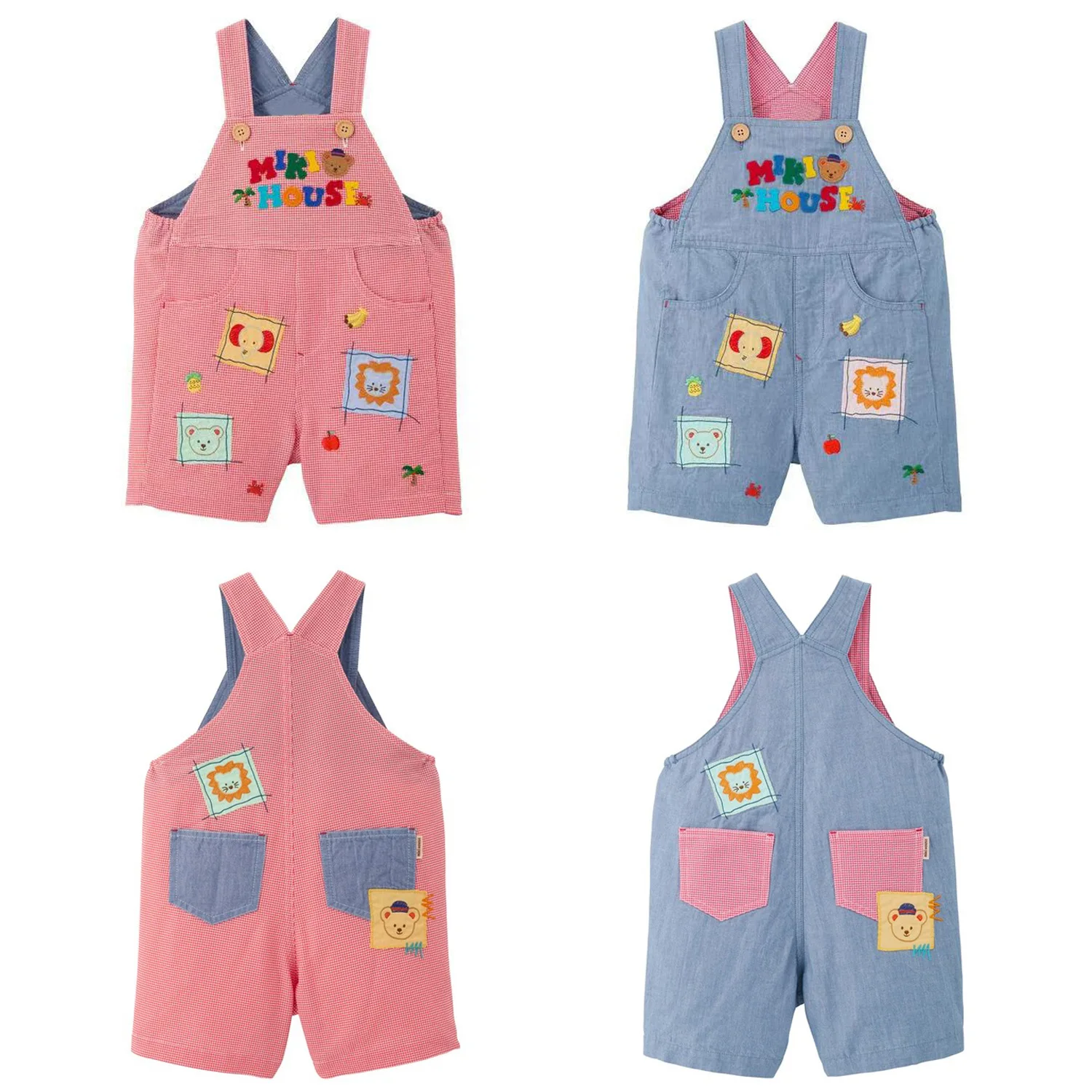 

New 2025 Summer Luxury Zoo Animals Print Overalls Shorts for Kids Boys Girls Toddler Thin Cotton Jean Style Casual Beach Pants