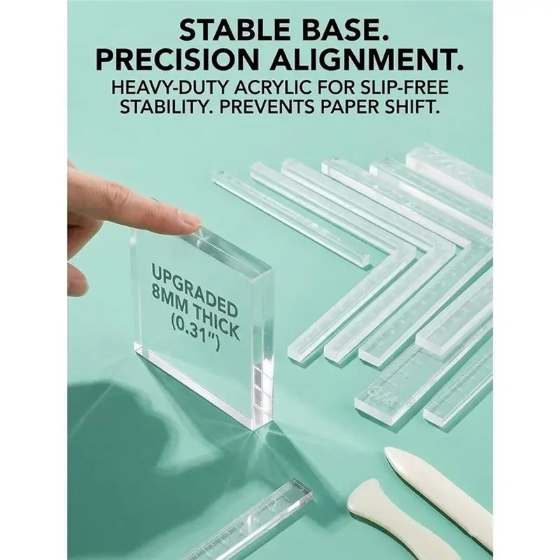 A20F-Alignment Guides Card Making W/ Bone Folder & Crease Marker