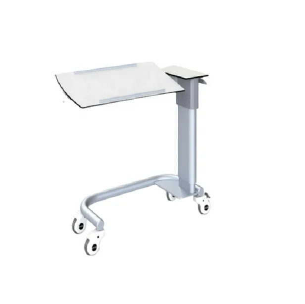 2026 Medical Equipment Hospital Furniture Overbed Table White 20kg Capacity for Medical Bed Side Usein stock
