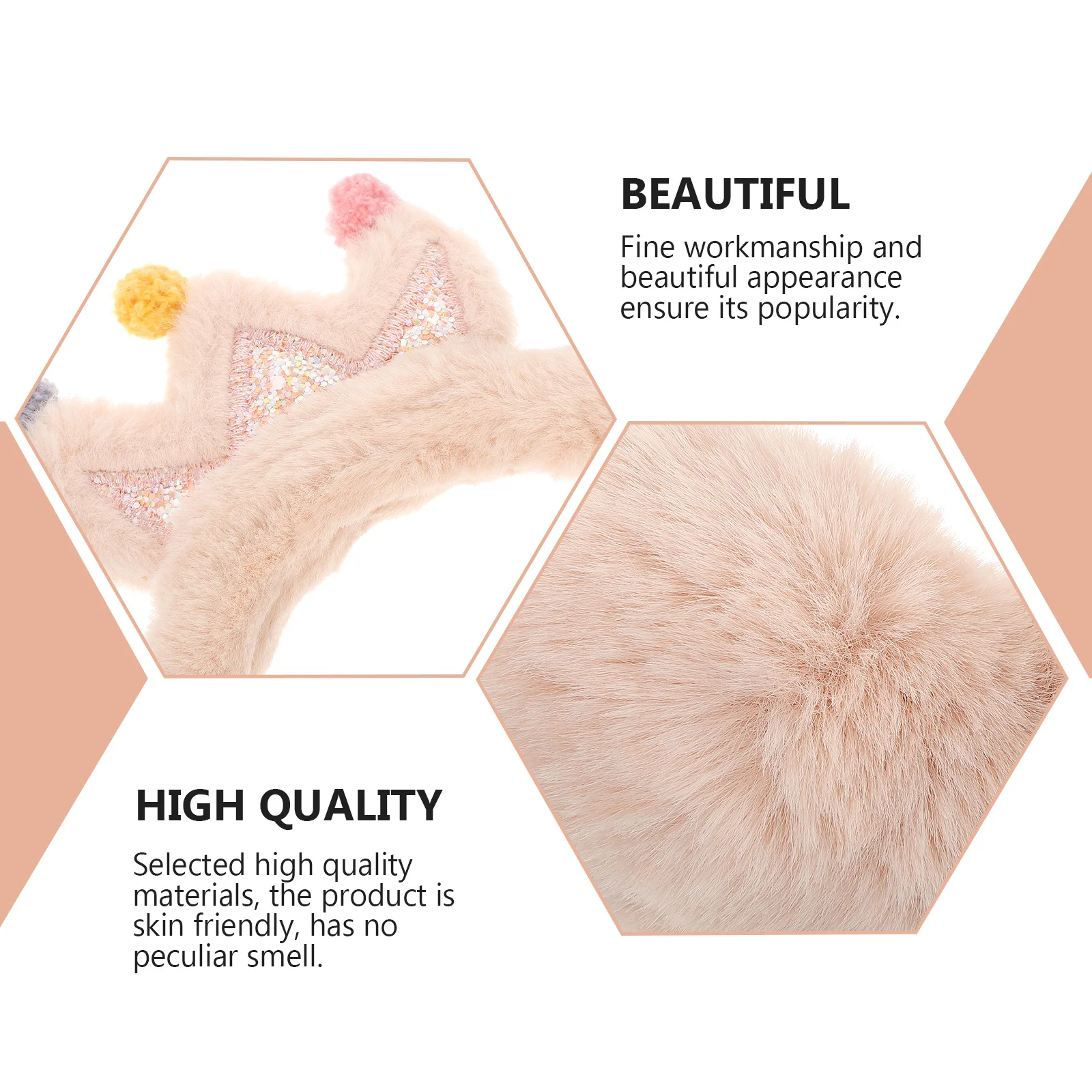 Penutup Telinga Anak Musim Dingin Desain Mahkota Kartun Desain Menggemaskan Pengerjaan Halus Penutup Telinga Portabel Ringan Mudah Dibawa