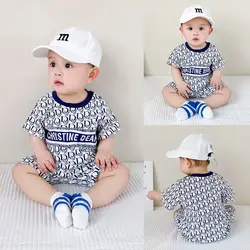 Summer New Baby Short-sleeve Onesie Boys and Girls Romper Newborn Children's Climbing Clothes Thin Infant and Toddler Outfits