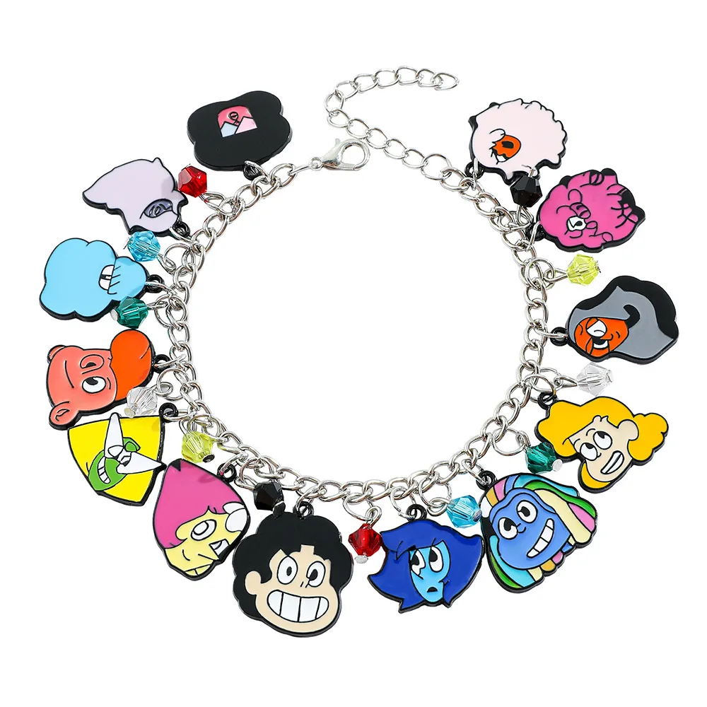 Inside Out Charm Bracelet Joy Sadness Disgust Angry Bangle Bracelets for Women Men Party Jewelry Gift