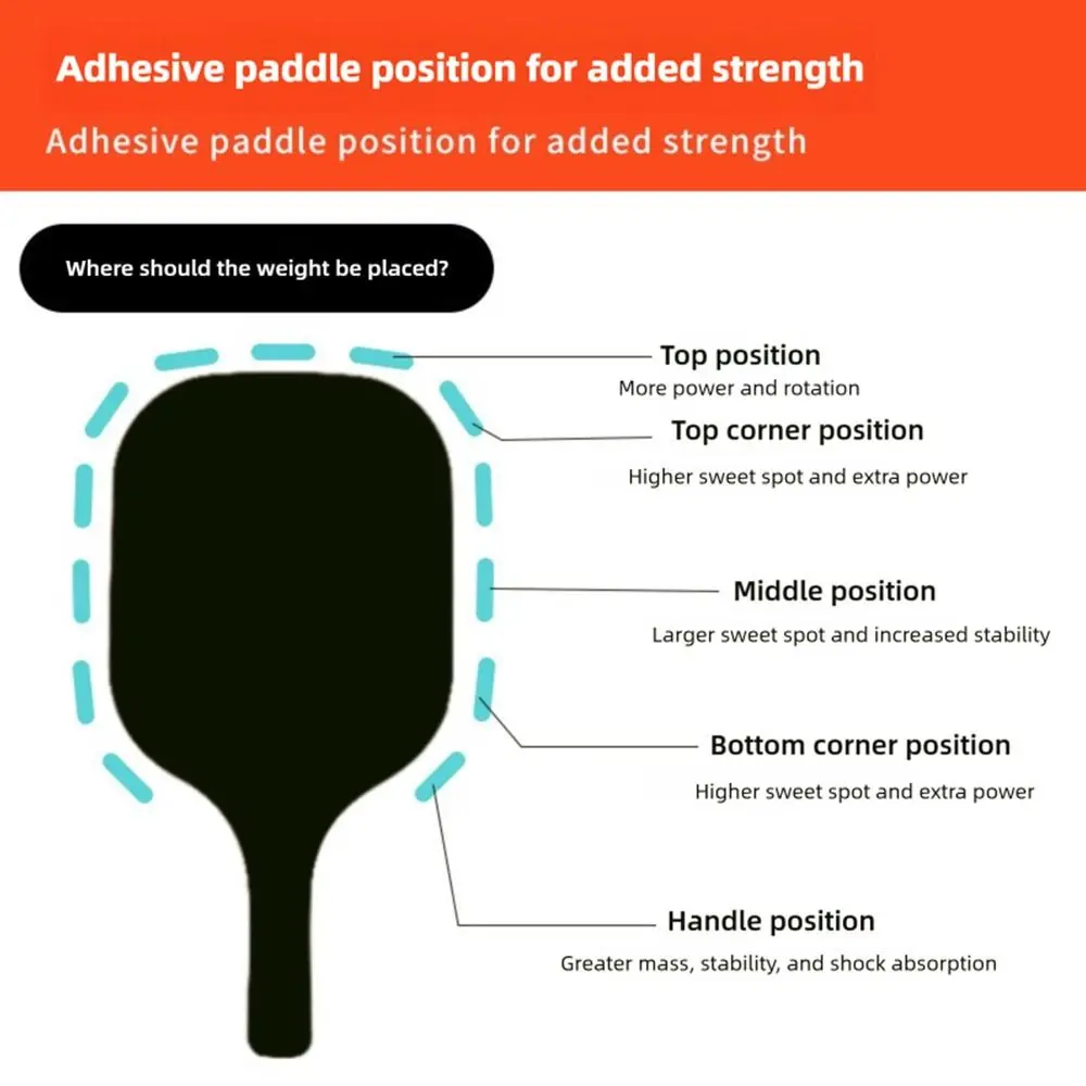 

6 шт., черно-белая наклейка на противовес для ракетки, отшелушивающаяся наклейка с добавлением груза, теннисная ракетка, балансировка головы, самоклеящаяся