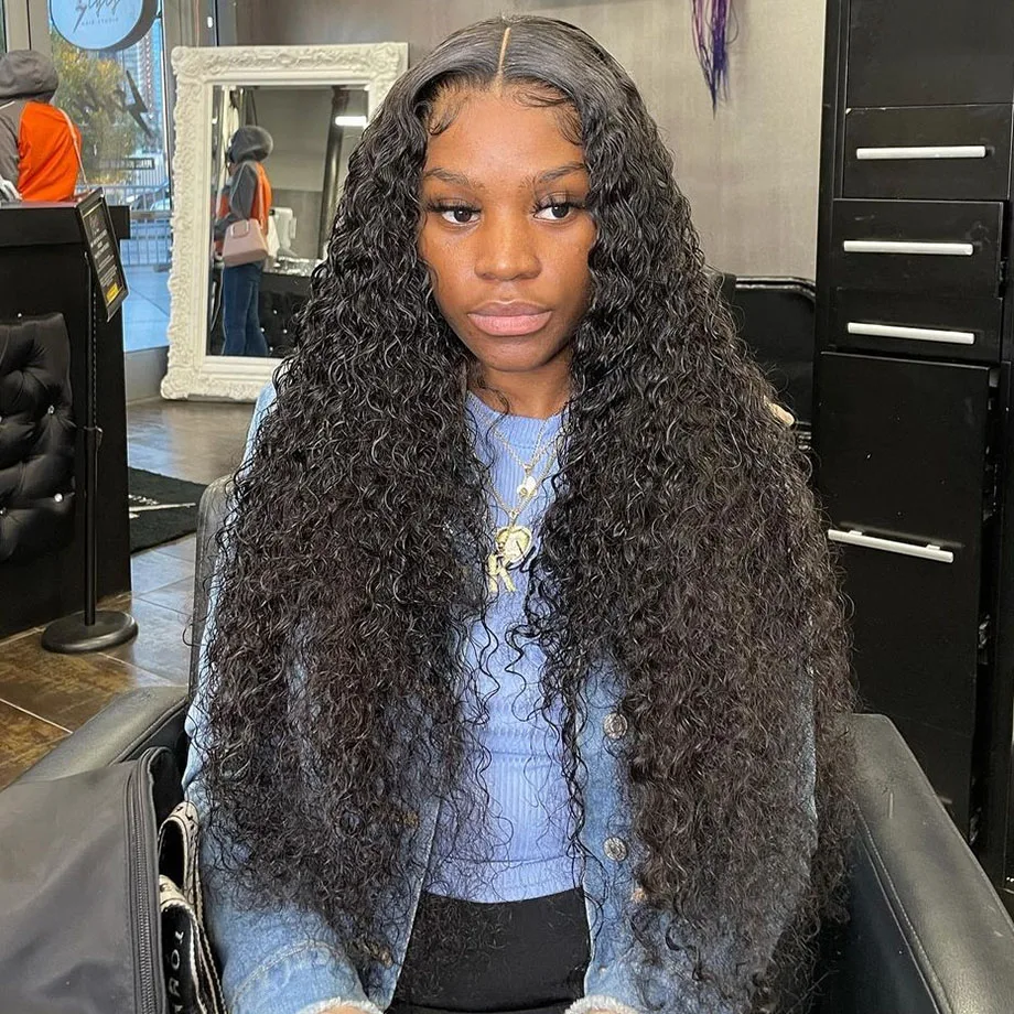 

Curly Frontal Wigs Human Hair Deep Wave Frontal Wig 13x4 HD Transparent Lace Front Wig Brazilian Hair Wigs Sale Cheap Long Wigs