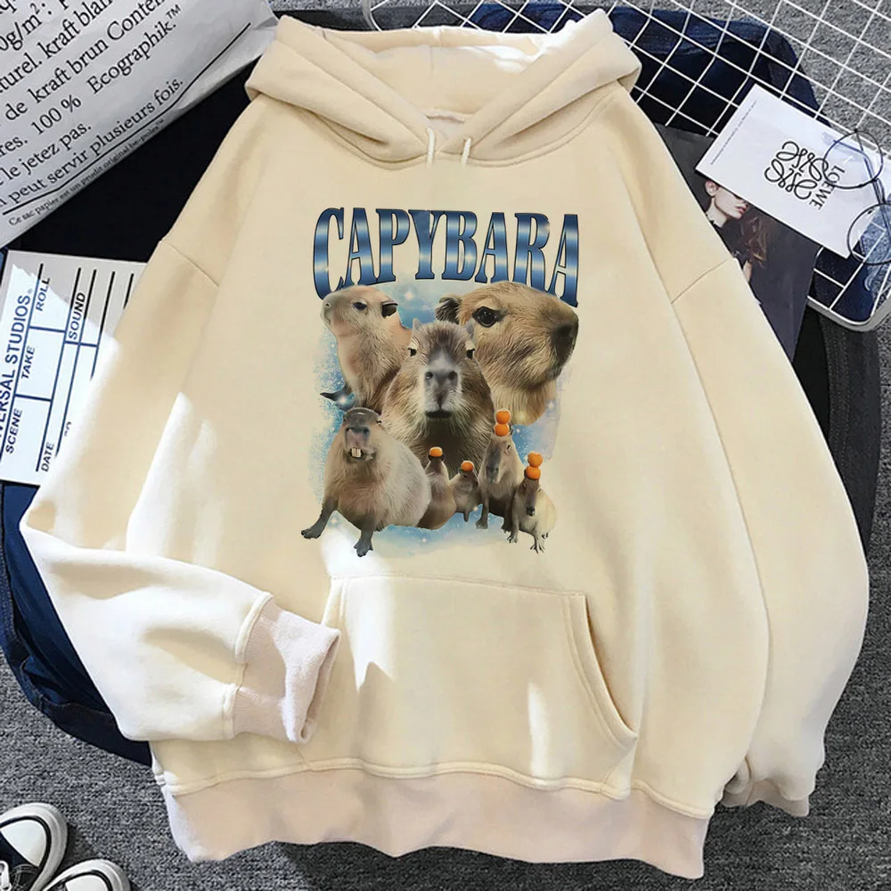 

Capybara Kapibara hoodie printed design modern style anime soft fabric female sweatshirts hoddie Y2K Japanese elegant