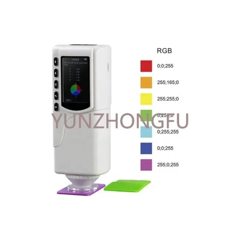 Hand-held digital colorimeter with lab for powder paste color check