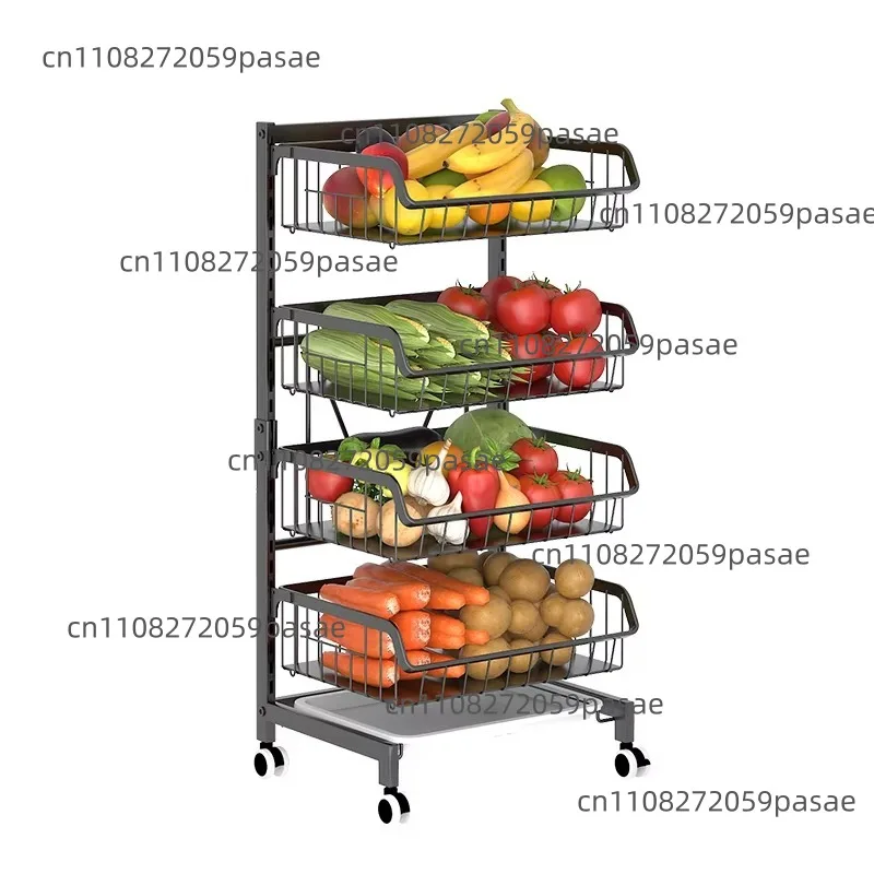 Removable wire basket Metal fruit and vegetable storage basket Adjustable height Kitchen bracket