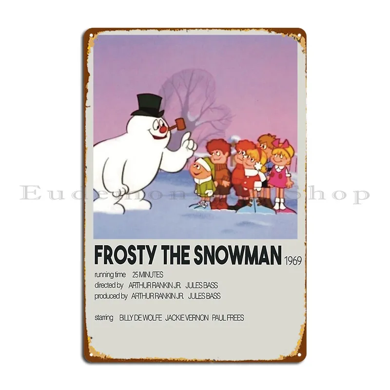 Frosty The Snowman Movie Poster Metal Sign Customize Club Bar Kitchen Classic Garage Tin Sign Poster