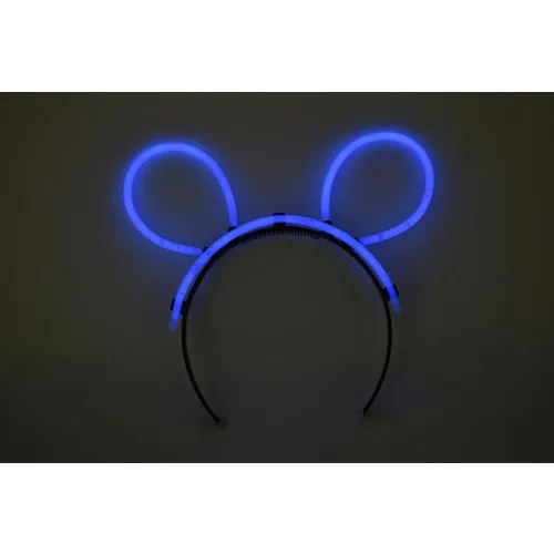 Aydınlı Glow in the dark Fluorescent Glow Stick Crown Rabbit Ear Crown Blue Color