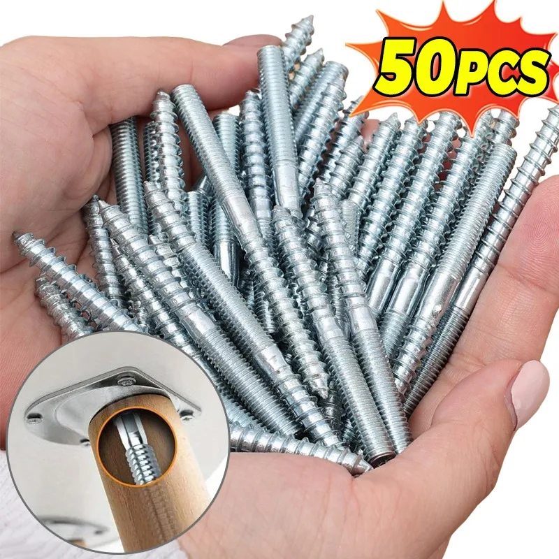 Stainless Steel Self-Tapping Screw Heavy Duty Double Headed Hanger Bolts Screws For Wood Furniture Connecting Hardware Fasteners