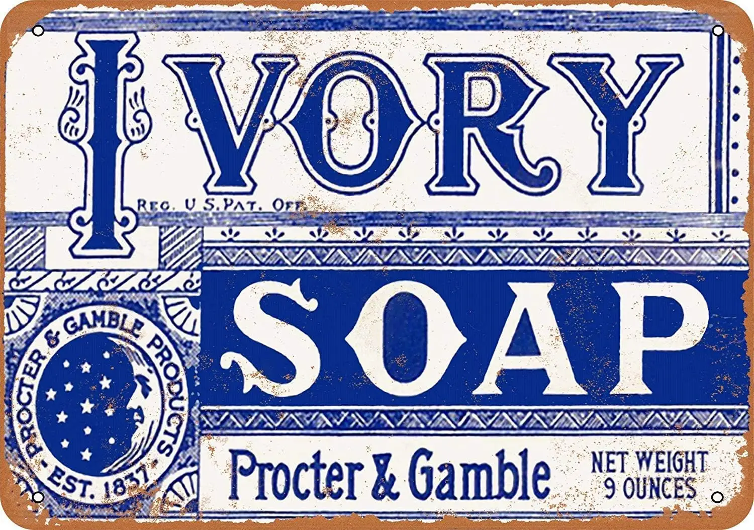 1p,Tin Sign 1921 Ivory Soap - Vintage Metal Sign ches