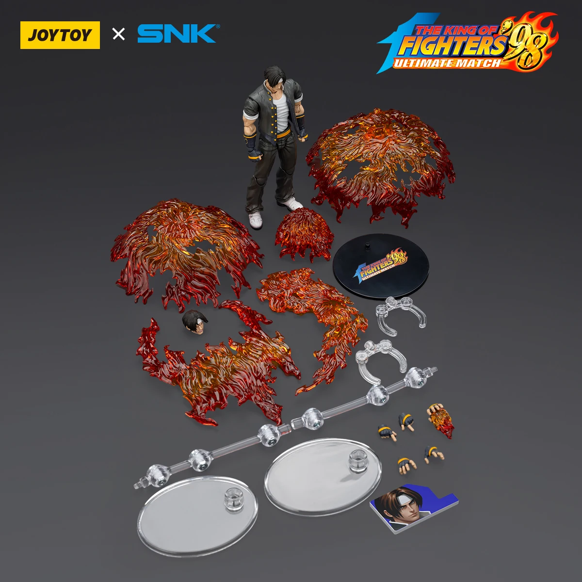 JOYTOY KOF 98 Hero Team KYO KUSANAGI 1/18 Actiefiguur Ultra-articuleerd Afgewerkt Model Klassiek Vechtspel Verzamelbaar Cadeau