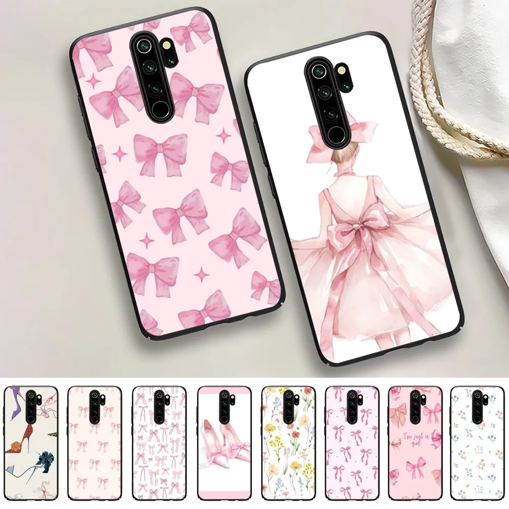 Wildflower 3D Girls Bow High Heels Phone Case For Redmi 5 6 7 8 9 10 Plus Pro 6 7 8 9 A GO K20 K30 K40 Pro Plus F3 Fundas