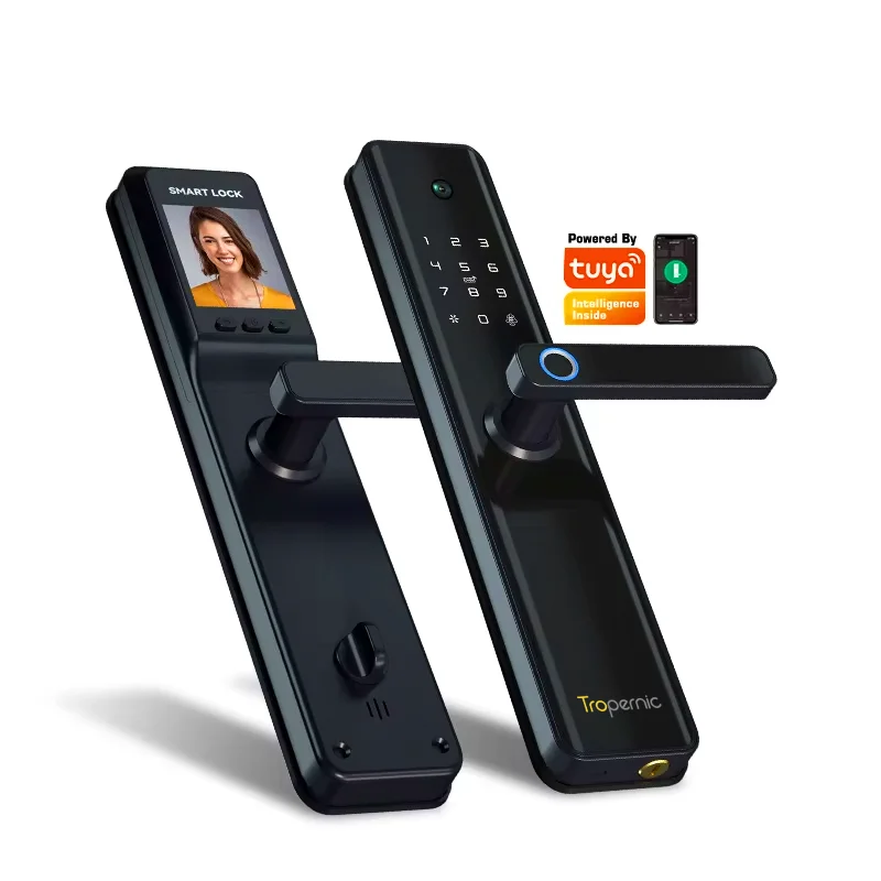 

Производитель замков Водонепроницаемый Tuya Wi-Fi Электронный дверной замок с венкой на палец Умный внешний замок с камерой