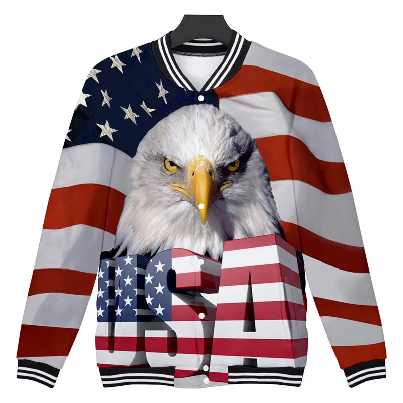 American Flag Eagle 3D printed jacket men women coat streetwear sweatshirt Portugal Argentina Canada Brazil Flag hoodies clothes