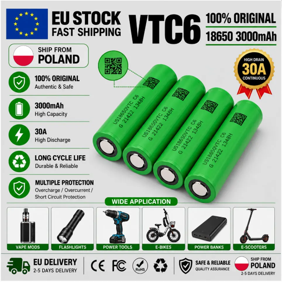 Batteria ricaricabile agli ioni di litio 18650 3000mAh 3.7V, lunga durata, uscita di potenza stabile, per torce elettriche, dispositivi elettronici, attrezzature portatili, 10 20 30 40 50 pezzi,