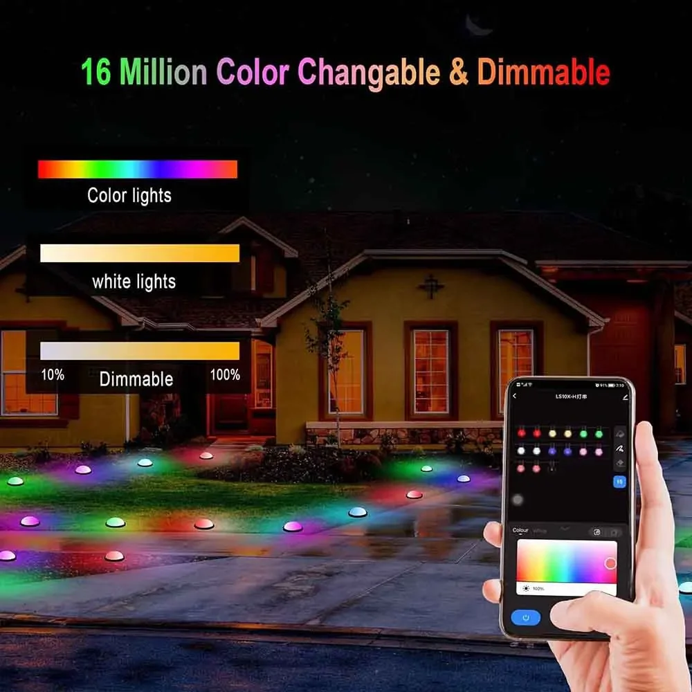 USB Tuya Wifi 10M 20 lampadine Magic Color RGB LED Light String Voice APP Control per Outdoor Ground Garden Lawn Christmas Decor