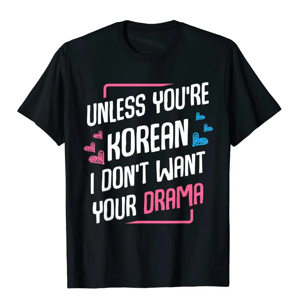 Unless You're Korean K-ama Fan Korea Saranghae Love Hangul T-Shirt Printed Tees For Men Cotton Top T-Shirts Moto Biker Special