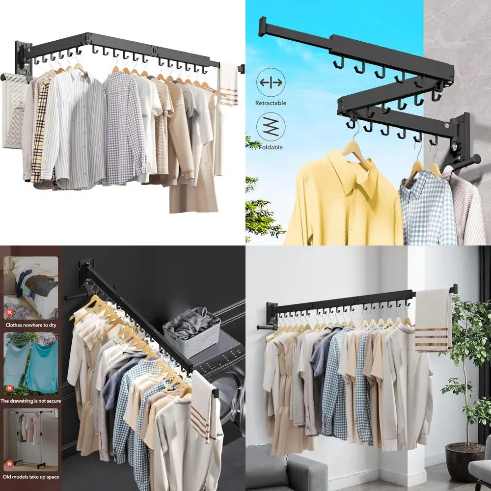 

Настенная сушилка для белья — выдвижная вешалка для одежды для эффективной экономии места