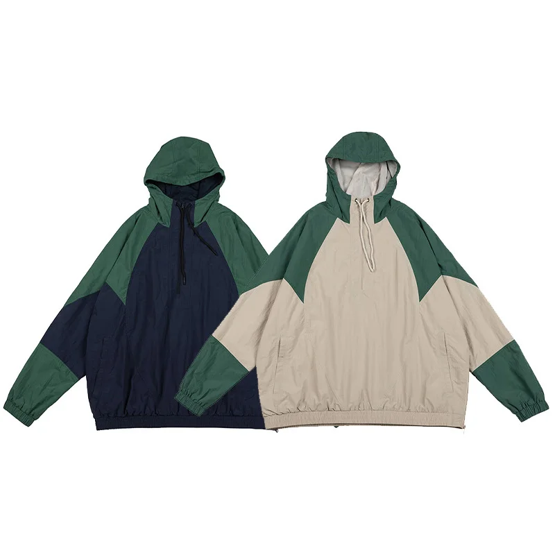 

Мужская японская уличная одежда, модная винтажная свободная повседневная уличная пуловер большого размера с капюшоном, куртка-карго, пальто с капюшоном для бойфренда