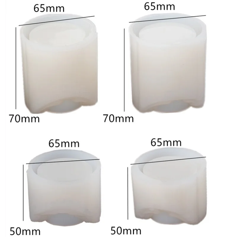 DIY Candle Holder Base Crystal Epoxy Resin Mold Candle Storage Crystal Cluster Cup Silicone Mold For Desktop Decoration