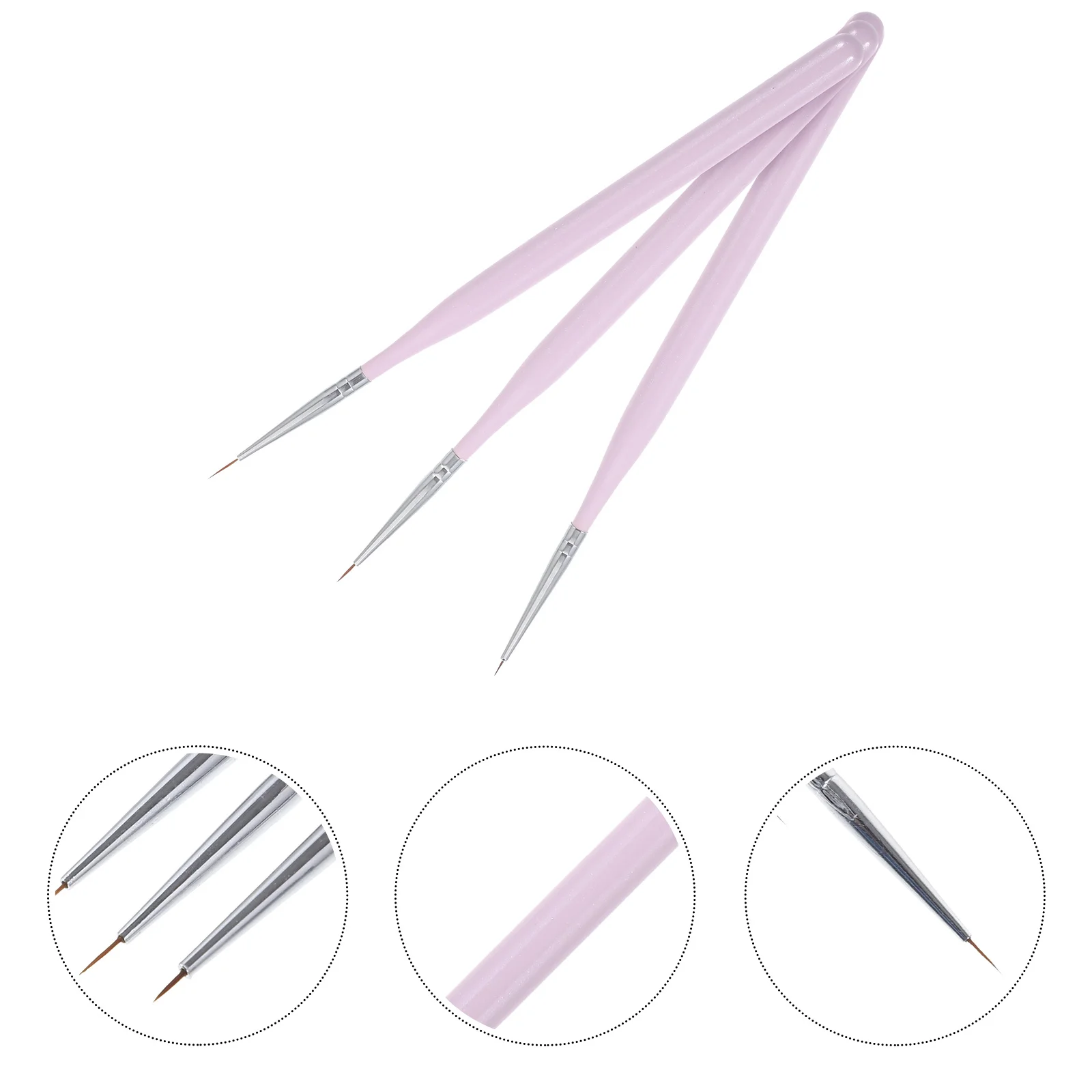 

3pcs Fine Tip Art Brush Set Must Haves For Gel Polish Thin Detail Brush Nail Salon Nail Art Pens Fine Tip Supplies