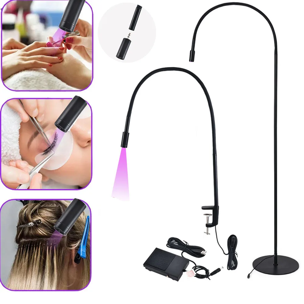 

Nice UV Lash Light For Curing UV Eyelash Glue LED Eyelash Extensions Nail Tech Glue Lamp Replaceable Lamp Hea Flexible Gooseneck