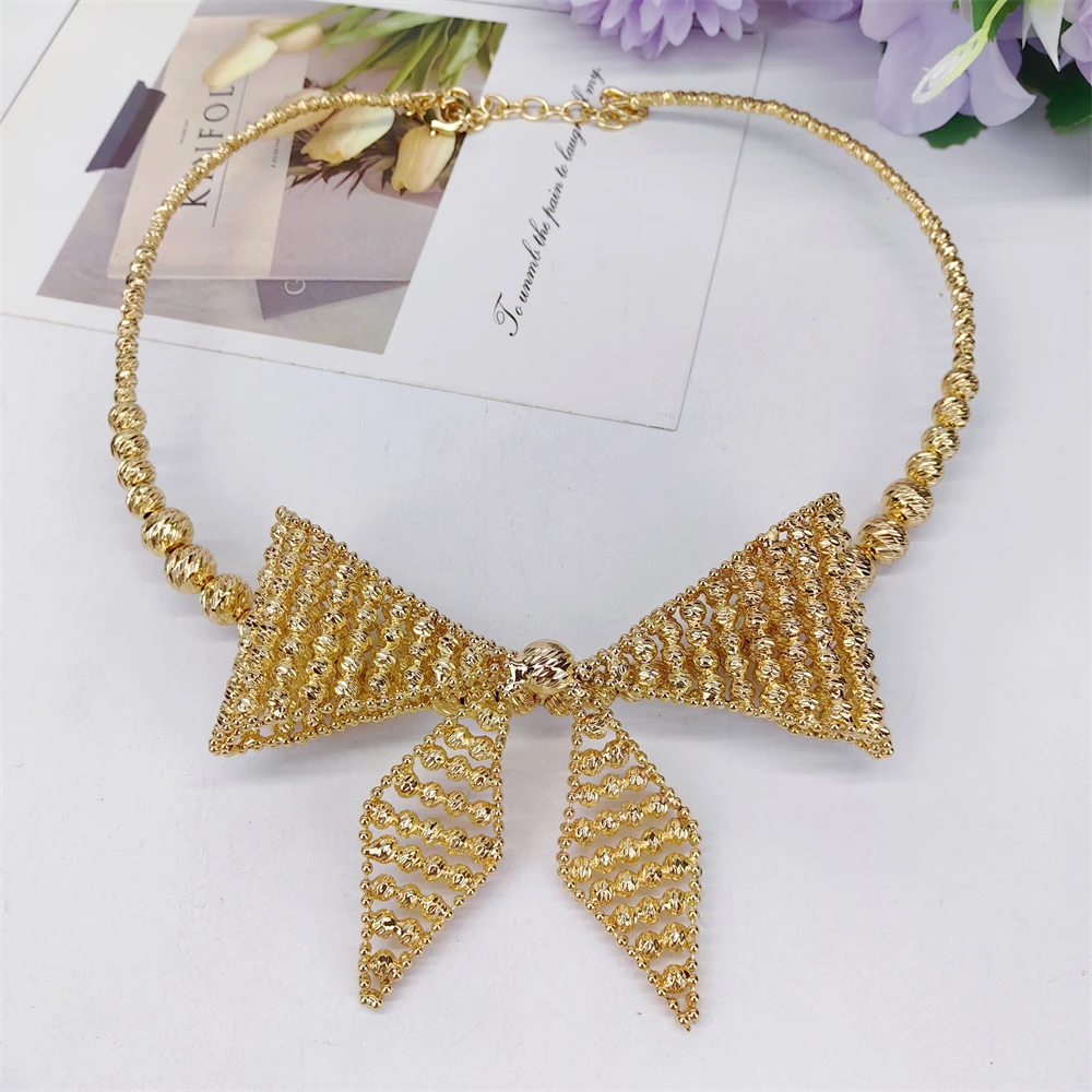 ESALE Bow Jewelry Big Set 2026 New Fashion Necklace Bracelet Earring Ring For Women Mother's Birthday Gift Party Jewell