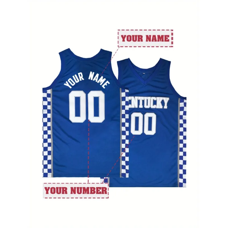 Customizable Men's Basketball Jersey - Breathable, Sleeveless with Embroidered Name & Number, Perfect for Training & Competition