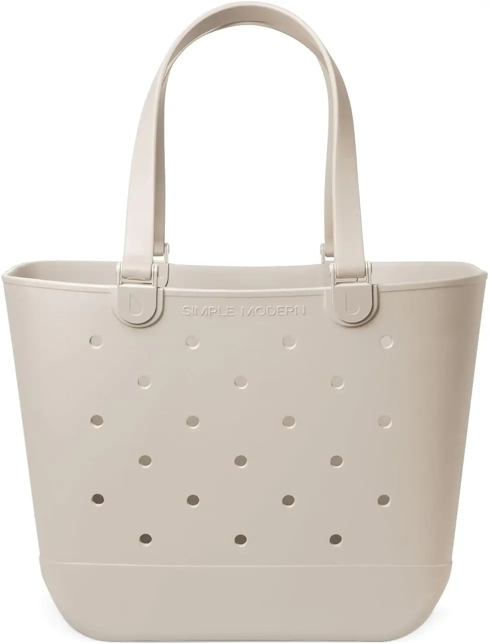 

Extra-Large Waterproof Beach Bag with Zipper Pocket for Travel, Pool, Boat, Groceries & Sports in Almond Birch