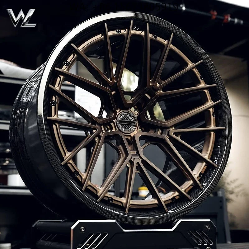 

Forged Aluminium Alloy Wheels Carbon Fiber Lip Matte Bronze Finish New Luxury high-end customization