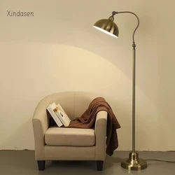 American Led Floor Lamp Vintage Retro Metal Floor Light For Living Room Sofa Bedroom Bedside Office Reading Standing Lamp торшер