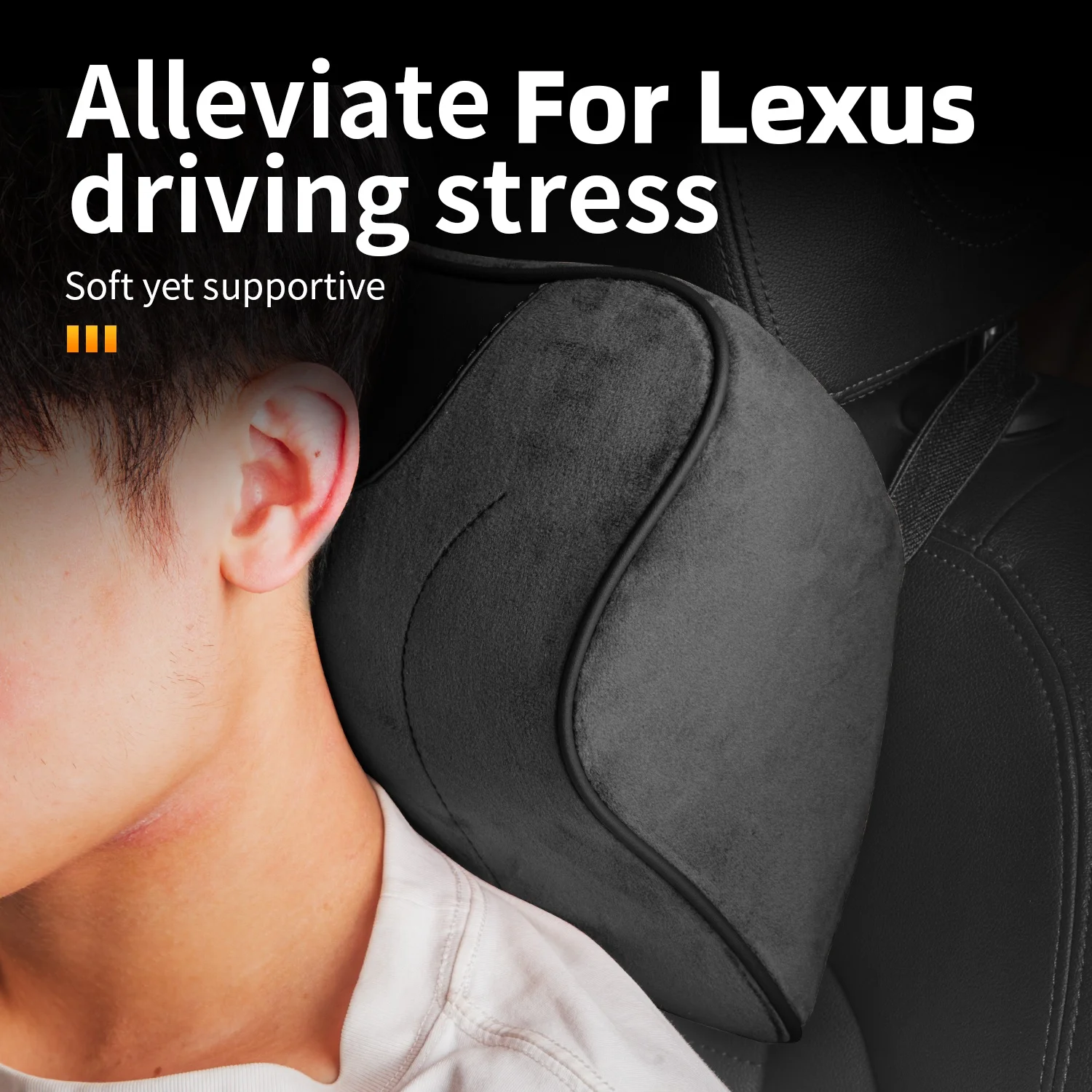 Velvet Car Neck Pillow Warm Plush Driving Headrest For Lexus ES 200 LS 430 460 LX 570 IS 250 200 CT 200h LX570 GX 460 RX RX300
