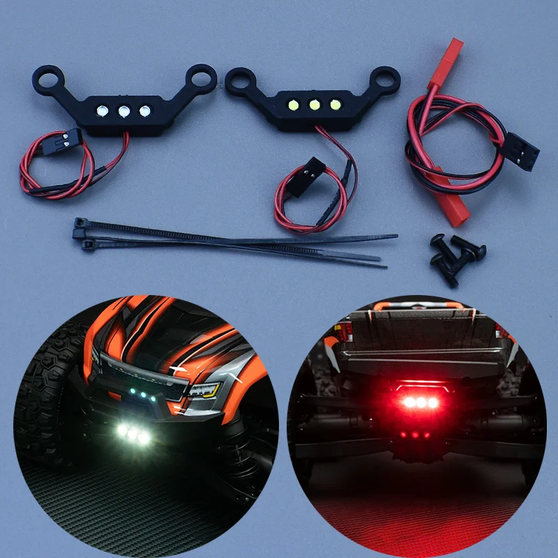 For 1/16 RC Traxxas Mini Maxx 2S Car LED Front Rear Lighting System Bright Lamp Headlight Upgrade Parts 107154-1