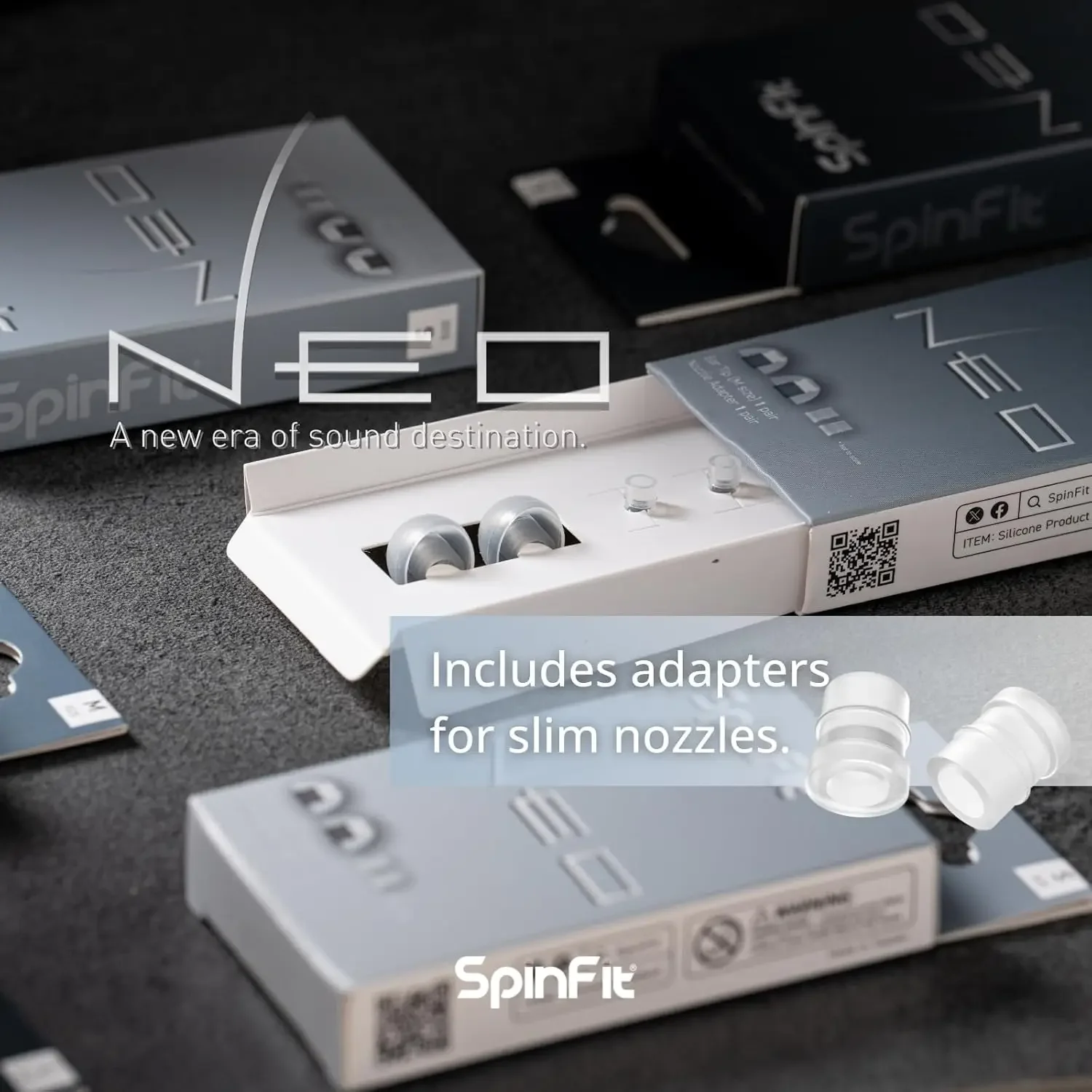 SpinFit NEO for IEM Silicone Patented Eartips Successor of CP100