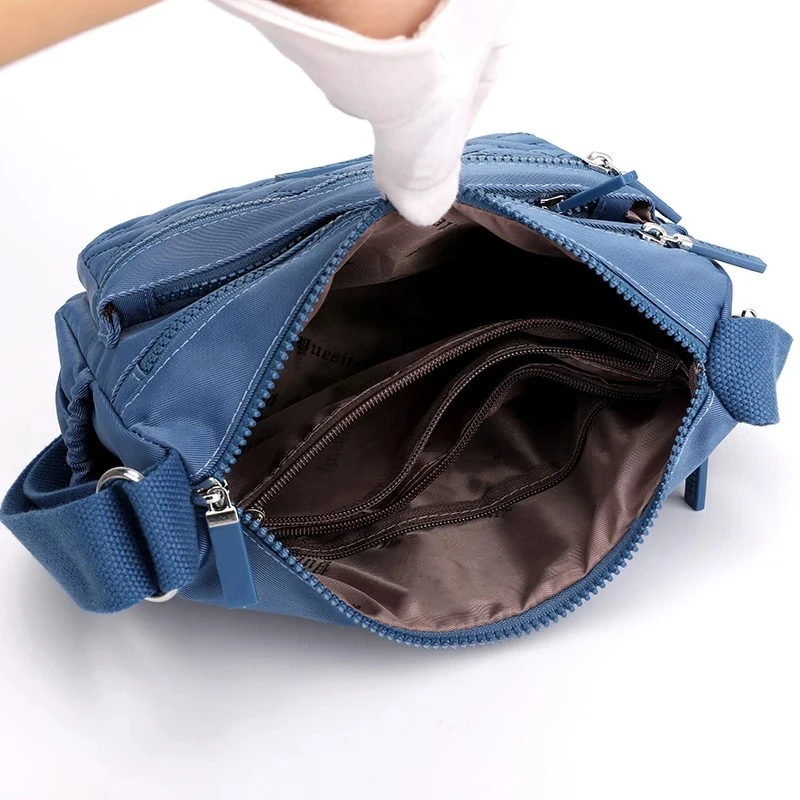 Bolsos de hombro cruzados informales para mujer, bolsos de gran capacidad Oxford de fiesta de alta calidad, bolso de viaje Vintage de cubo largo con