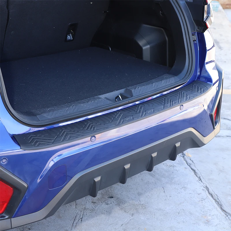 لسوبارو Crosstrek 2024 2025 TPE الأسود سيارة الجذع الوفير الزخرفية الحرس ملصق الكسوة حماية السيارة الملحقات