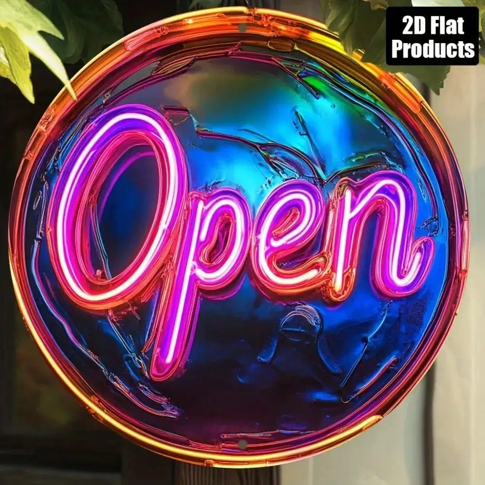 CIFBUY  Aluminum Wall Art with Remote Control Waterproof Durable Rustproof Metal Sign For Home Bar Cafe Decor