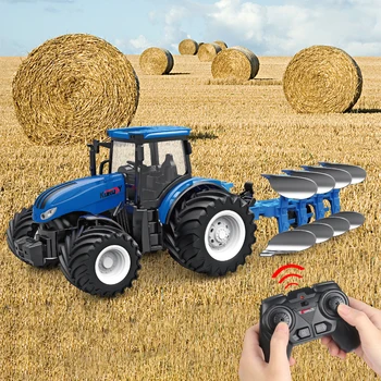 High horsepower electric 6CH remote control tractor toy 2.4G RC car farmer vehicle engineering car children&#x27;s toy