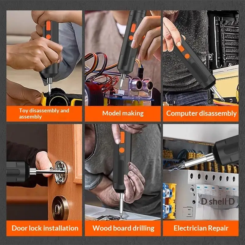 Cordless Electric Screwdriver Rechargeable Manual Auto Dual Mode 1PCS Lightweight for Students Home Simple Repair Jobs