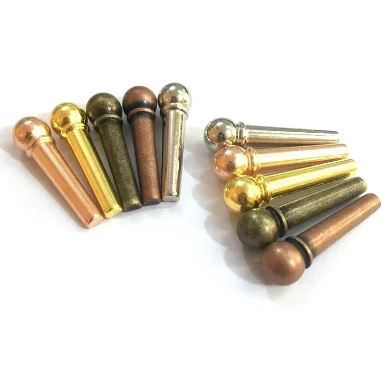 6pcs/set Metal Copper Acoustic Guitar Bridge Pins Guitar Strings fixed cone string pins string nails