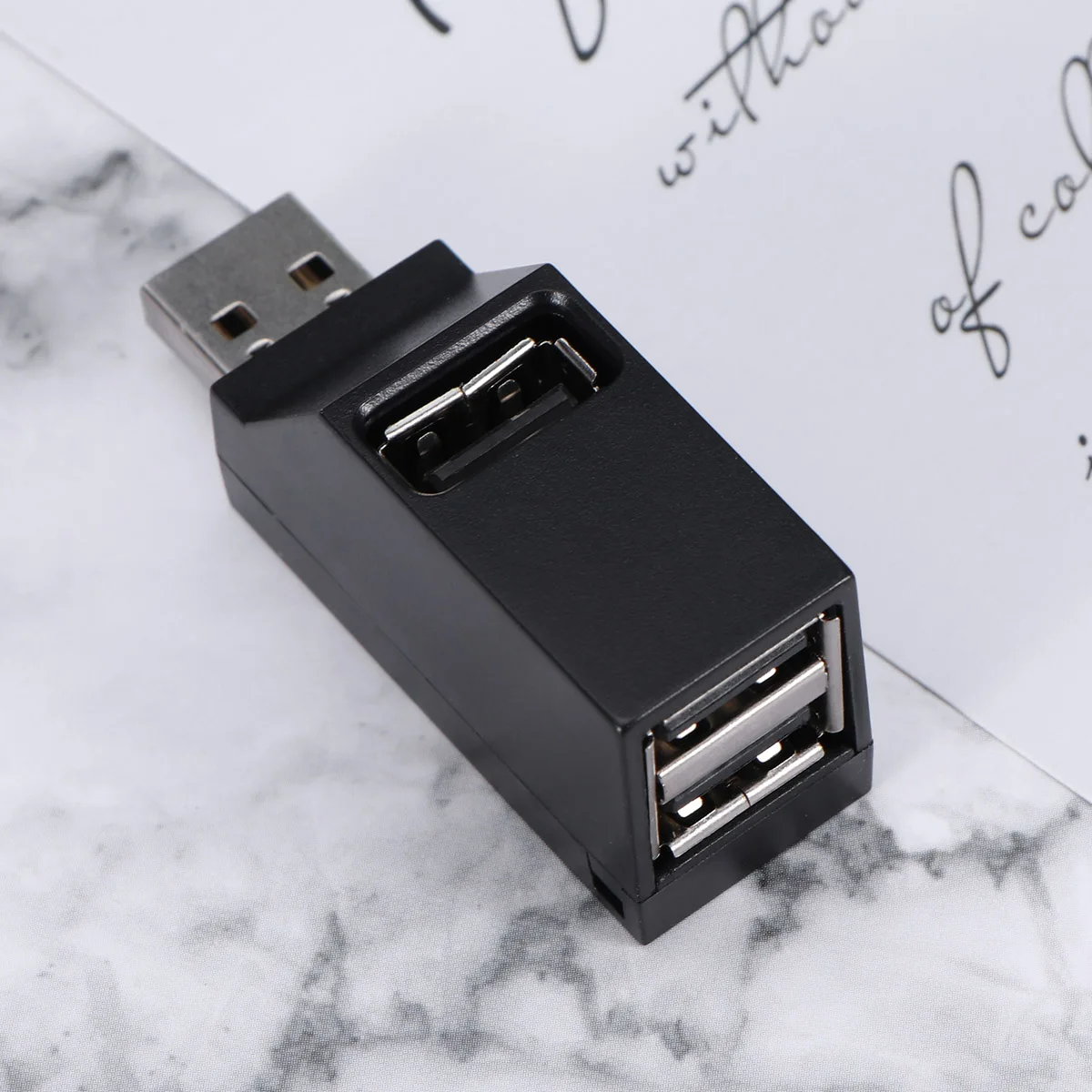 Usb Hub 2.0 3-Port Mini Multi Port Splitter For Pc Laptop Desktop Plug Play Support Hard Drive Mouse Keyboard Camera Sound