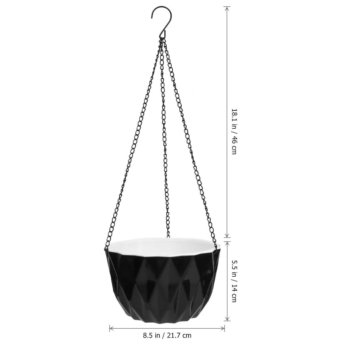 

Hanging Flower Pot Durable Material Wall Mount Planter Plastic Raw Tall Semicircular Rack Home Indoor Plant Decor