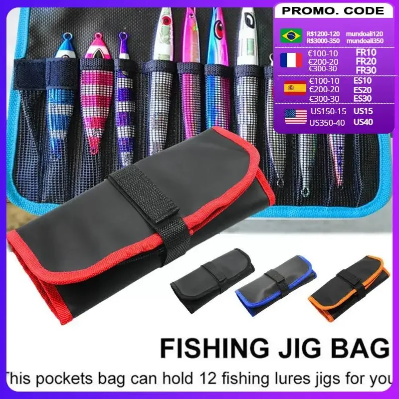 

Fishing Lure Bag 12 Slots Fishing Bag Lure Organizer Waterproof Bait Gear Pocket Bag Fishing Lure Adjustable Jig St W2I9