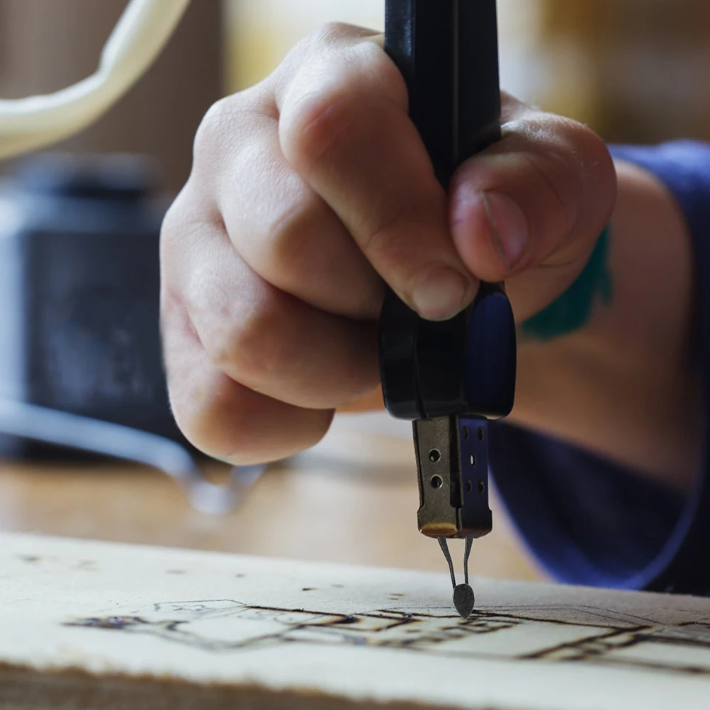 2pcs Wood Burning Tips Precision Durable Iron Material Easy Installation Heat Resistant Pyrography Pen Wire Soldering Shading